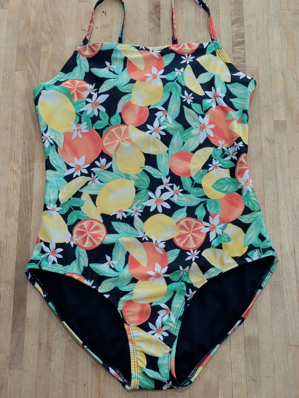 Old Navy One Piece Swimsuit In Navy With Oranges And Lemons Size XL (14/16)